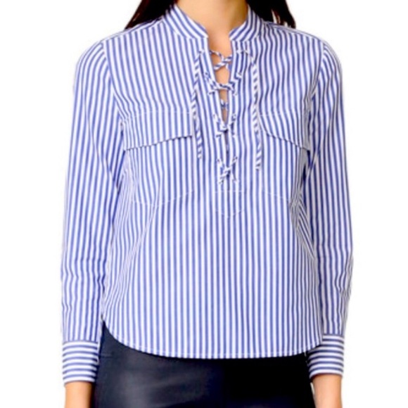 Veronica Beard Tops - Veronica Beard | Harper Lace Up Top